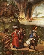 Lot Fleeing with his Daughters from Sodom